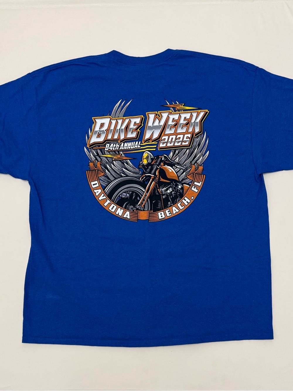 Bike Week 2025 Daytona Beach Graphic Tee - Blue